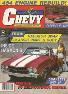 ALL CHEVY 1988 AUG - CORVETTE '88 NATS, INSIDE HARMON'S, 409, 454 REBUILD